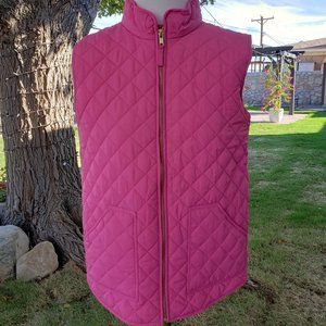 NWT *Crewcuts* Everyday Girl's Pink Quilted Front Zip Vest w/Pockets 16